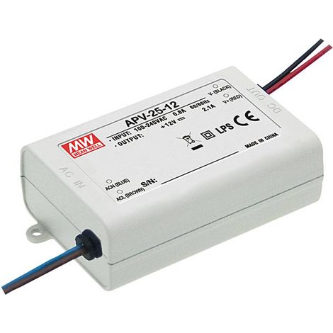 MEAN WELL APV-25-24 Trasformatore per LED Tensione costante 25 W 0 - 1.05 A 24 V/DC non dimmerabile, Protezione sovracc