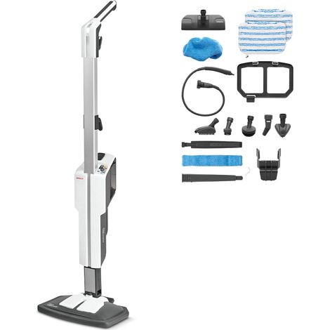 Polti – Nettoyeur vapeur balai 2 en 1 1500W – Autonomie illimitée – 15 accessoires – Élimine 99,9% des virus et bactéries (1/10)