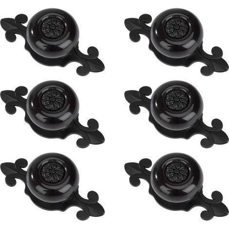 Boutons de porte ronds noirs, boutons de tiroir vintage, poignées d'armoire avec vis pour armoire, bureau, table de chevet, bibliothèque, meubles.