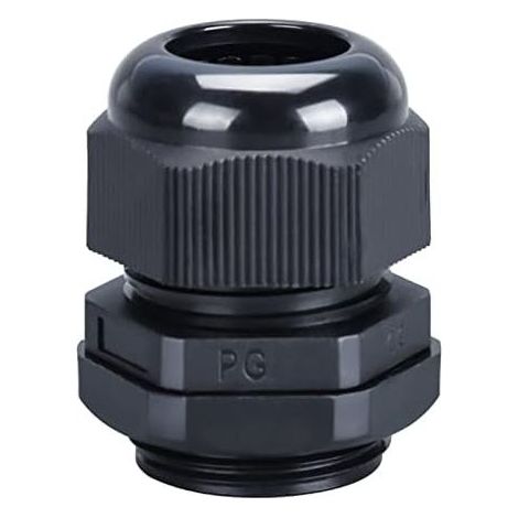 25 Pièces PG19 Nylon Presse-étoupe Conduit Electrique Fil étanche Compression Connecteur avec Contre-écrou / Rondelle (Noire) (1/5)