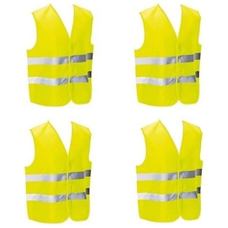 Gilet jaune de sécurité - 4 pièces (1/2)