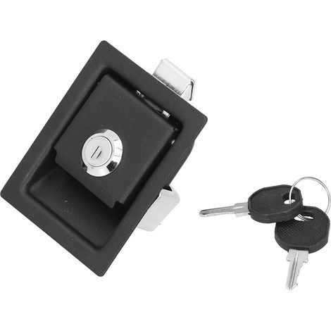 Serrure de porte d'armoire électrique pour camping-car, carrée, en alliage de zinc, avec 2 clés, produit de réparation pour bateaux et maisons de yachts (1/5)