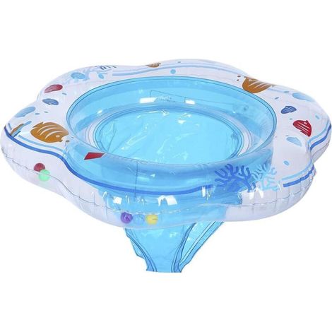 Bébé Flotteur Natation Anneau de Bain Bébé Bouée Siège Gonflable Jouet de Piscine (Bleu) (1/4)