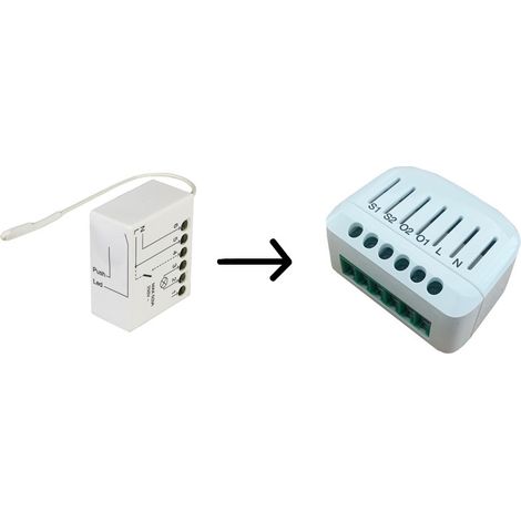 Nice – Récepteur radio 433.92 MHz pour motorisation de portail – Commande d’éclairage jusqu’à 1000W – Modes ON-OFF et temporisateur