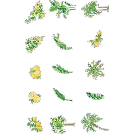 15 autocollants fleurs motifs floraux décoratifs PET pour scrapbook carnet album photo Type2 (1/5)