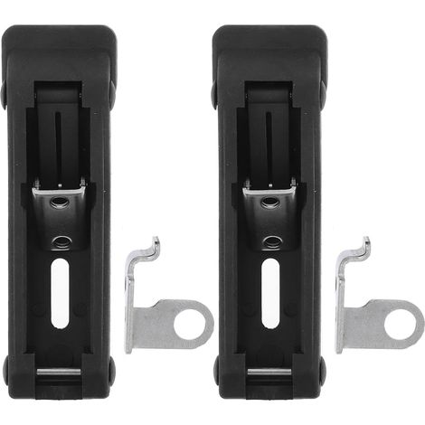 Lot de 2 Loquets à Tirage Flexibles en Acier Inoxydable Fixation en Caoutchouc Noir, Loquets de Porte pour Armoire Électrique, Accessoires de Remplacement pour Serrure, Usage (1/5)