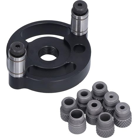 Localisateur de Perforateur pour le Travail du Bois, Bagues de Forage à 8 Trous 3/4/5/6/7/8/9/10 Mm, Positionneur de Forage de Menuiserie à Cheville (1/5)