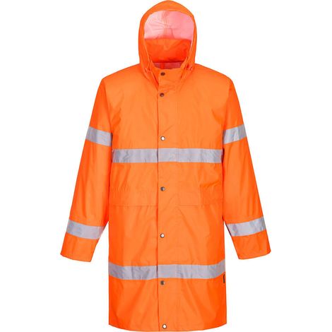 Manteau de pluie Hivis 100cm couleur : Orange taille 4XL - PORTWEST