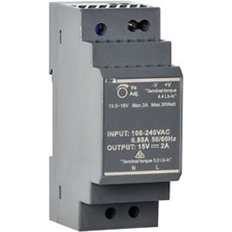 Hutschienen-Netzteil 30W 15V / 2A (1/2)
