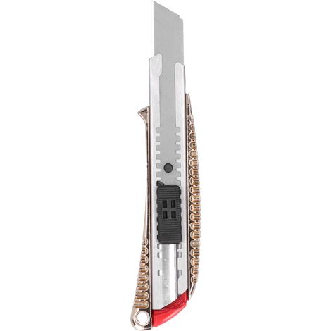 Robustes Universalmesser mit einziehbarer Klinge für Kartons und Schachteln, 18 mm breit, goldfarben (11112). (1/5)