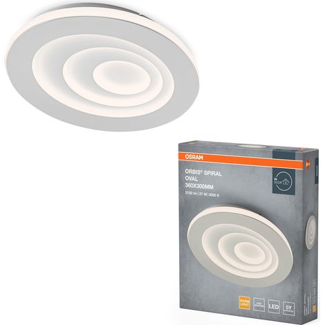 Plafonnier LED ORBIS SPIRAL OVAL 360mm, blanc, 27W, 2400lm, couleur (1/5)