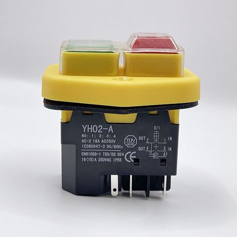 Interruttore integrato - Interruttore libero da tensione 220V KJD17 B con sganciatore di minima tensione e contatto bobina - Interruttore modulare a due vie (inserto a 5 poli) (1/4)