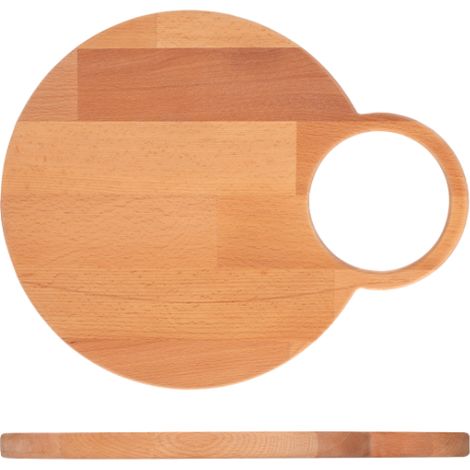 Tagliere Tondo In Legno Di Faggio 34 x 27 x h 1,8 cm (1/2)
