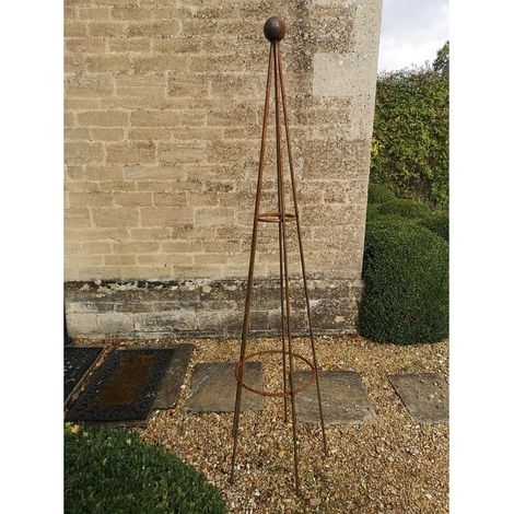 Chelsea Range 6 Feet Hampton Obelisk - L50.8 x W50.8 x H189.2 cm - Bare Metal/Ready to Rust