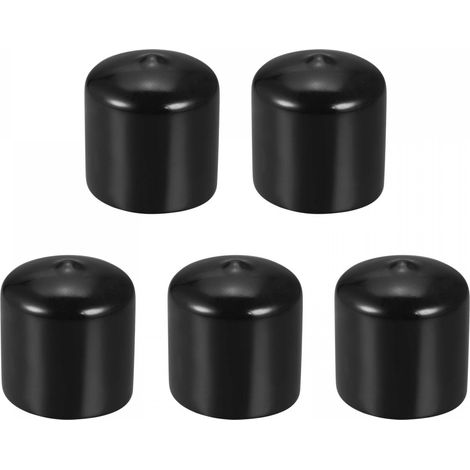 5 Paquet 28mm ID Noir Vis Filetage Protecteurs Caoutchouc Terminal Capuchons Boulon Couvercles pour Vis Boulon Meubles Tuyau (1/5)