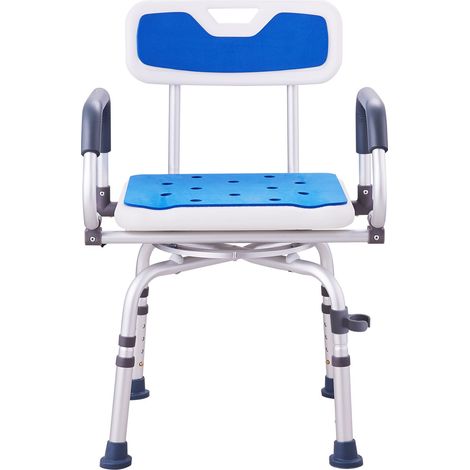 Chaise de Douche Pivotante 360°, Siège de Bain Réglable avec Accoudoirs Rotatifs, Antidérapant pour Douche ou Baignoire, Capacité 400LBS, pour Personnes Âgées, Handicapées ou Blessées. (1/5)