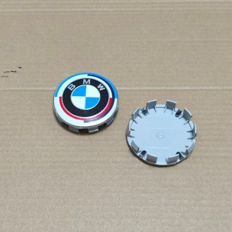 Cache-moyeu BMW 68mm – Capuchon centre jante aluminium Anniversaire pour Série 1 à 6, X1-X6, 320GT, accessoire roue auto, lot de 4 pièces – Multicolore (1/2)