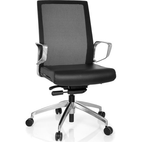 Bürostuhl PROVIDER NET Netz / Kunstleder schwarz hjh OFFICE (1/5)