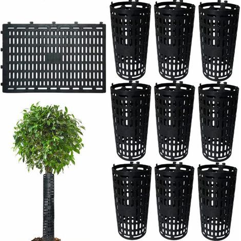 Set of 10 Adjustable Mesh Trunk Protectors for Seedlings and Trees Against Animals (1/5)