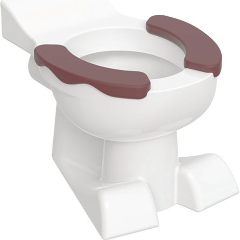 WC pour enfants GE Bambini, toilette à poser avec chasse d'eau profonde, design lionceau, blanc Tect, siège rouge