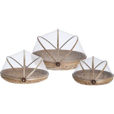 Panier à pain en fibre de bambou, pratique, récipient alimentaire de cuisine. (1/2)