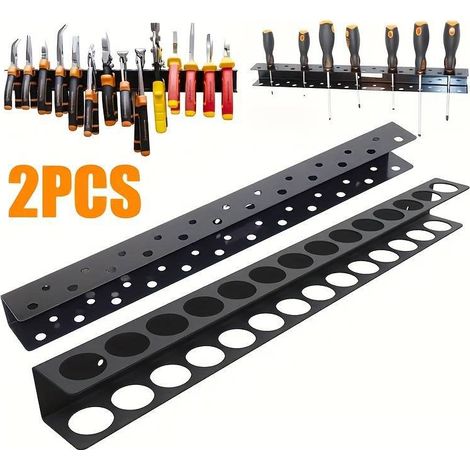 2 rangements compacts pour tournevis et pinces - Parfaits pour l'organisation du garage et de l'atelier, étagères à outils (1/5)