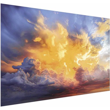 Poster – Wunderschöner Sonnenuntergang – Wolken in warmen Farbtönen (1/4)