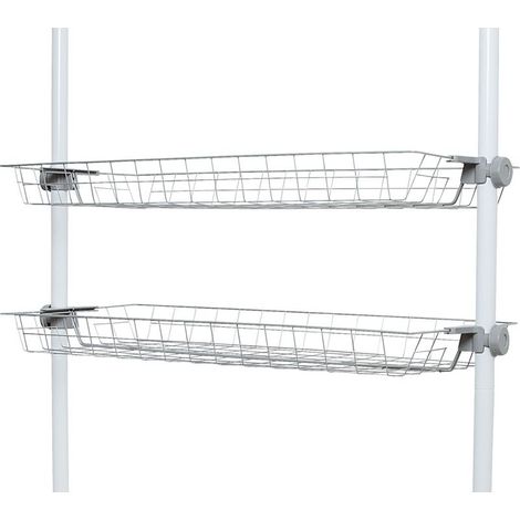 Panier Herkules lot de 2 – Dimensions 94x8x38 cm – Métal avec grille dense – Compatible système télescopique Herkules