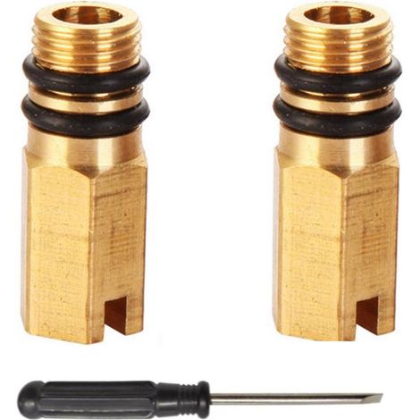 Lot de 2 bouchons d'obturation en laiton M10 - Pour raccords d'eau froide et chaude - Compatible avec les robinets de cuisine et de salle de bain (filetage 10 mm) (1/5)