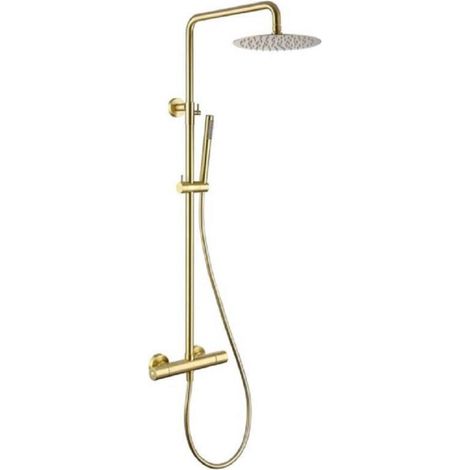 Thermostatisches Duschsystem MANDA mit KeepCool®- Technologie gebürstetes gold (1/3)