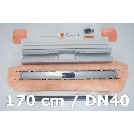 Kit pour Caniveau horizontal Ø 40 KERDI-LINE-H sans Grille SCHLUTER 170cm