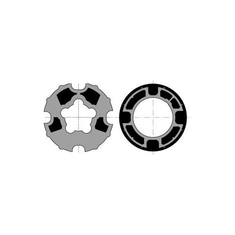 Jeu d'adaptation moteur LT 50 tube ø 78 – Accessoire pour motorisation de portail – Compatible avec systèmes Somfy