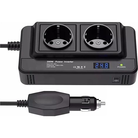 USB 400W Hochleistungszubehör DC zu AC 12V auf 220V Zigarettenanzünder 200W Kfz-Wechselrichter Automatische AC-Steckermontage (1/5)