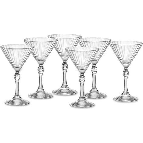 Bormioli Rocco 93957 America 20s Set 6 Calici Martini Small 15,5 cl Vetro Lavabili in Lavastoviglie