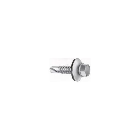 INDEX10 tornillo c/ex.aran.5.5x25x100 (caja 10) , TORNILLO AUTOTALADRANTE C/HEXAGONAL C/ARANDELA DE GOMA