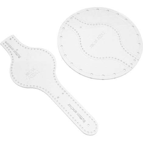 Gabarit Découpe Précise et Résistance Supérieure aux Intempéries en Acrylique 2pcs pour Portefeuille en Cuir pour Travaux Manuels DIY et Professionnels (1/5)