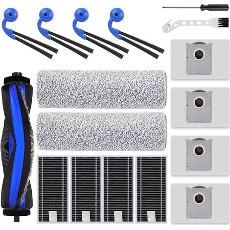 FOREHILL X9 Accessoires pour aspirateur Ecovacs Deebot X9 Pro Omni / X9 Pro, 1 Brosse Principale, 2 Rouleaux de FOREHILL, 4 brosses latrales, 4 filtres HEPA, 4 Sacs poussire, 1 Outil de Nettoyage (1/5)