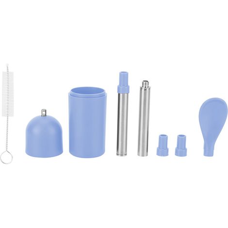 Cuillère à boire télescopique pliable et portable multifonctionnelle pour la maison (bleue) (1/5)