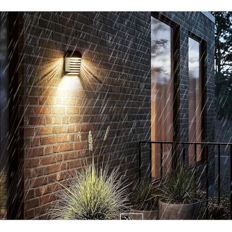 Faretto Led Pannello Solare Sensore Crepuscolare Applique Luce Calda 3 W