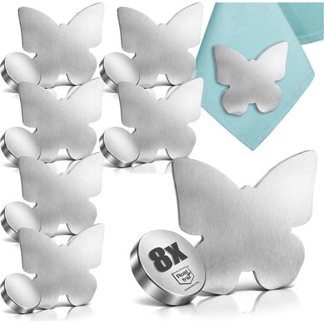 8X Poids Nappe magnétique Acier Inoxydable, Fixations Lourdes, pinces maintien tissu table (1/4)