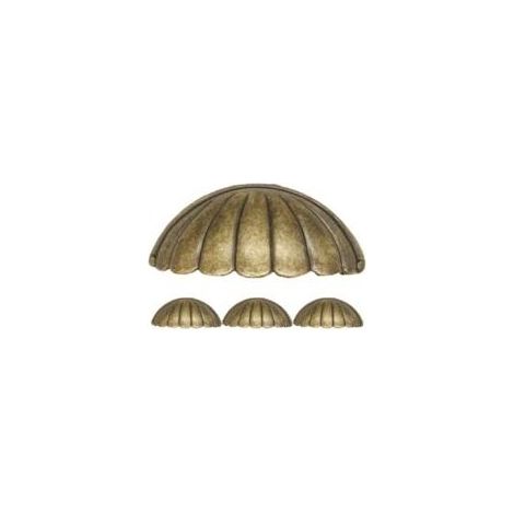 Poignée en coquillage, poignée de porte en laiton en 4 parties, poignée de meuble vintage (1/5)