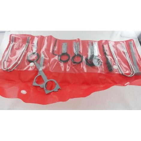 Kit de cles extraction autoradio Becker Blaupunkt Grundig Pioneer compatible avec VW Audi BMW Ford Mercedes Opel Porsche Skoda