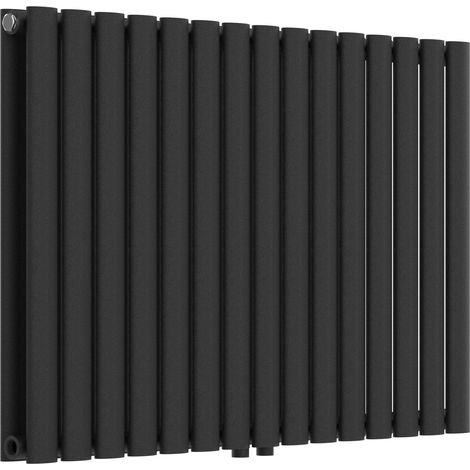 Radiatore a doppio pannello 1180 watt acciaio 60 x 90 cm nero 030010480