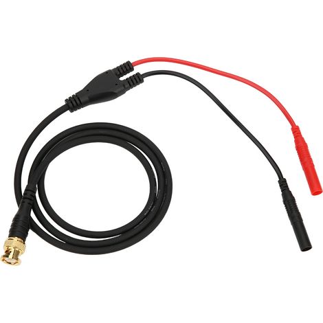 Câble de test en cuivre pur plaqué or P1065 avec fiche BNC et fiche banane droite de sécurité de 4 mm. (1/5)