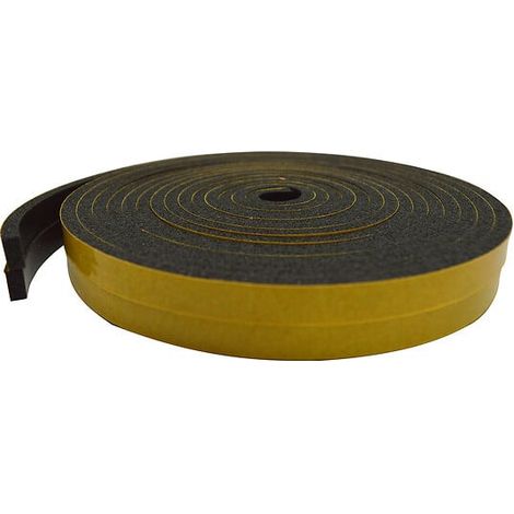 Joint mousse pvc adhésif noir 7,5m