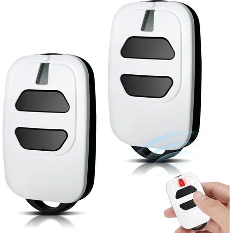 433,92 MHz Telecommande Portail, télécommande Compatible avec DE@ GTI2/4, GT2/4, Mio TR2/4, Mio TR2N/4N,2 Canaux Bip Portail de Garage,Blanc (Lot de 2) (1/5)