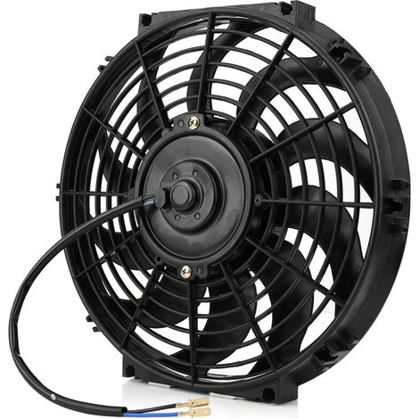 Ventilateur de refroidissement, ventilateur de moteur ultra fin noir universel de 12 pouces pour accessoire de voiture (1/5)