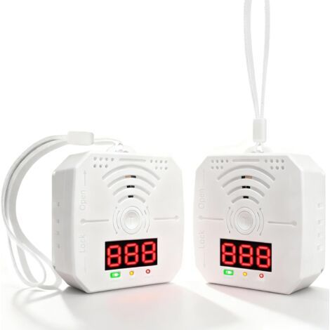 Détecteur de monoxyde de carbone de voyage, 2 pièces, fonctionnant sur piles(non incluses), alarme portable pour la maison, la voiture, le camping-car, capteurs avancés, écran LED (1/5)