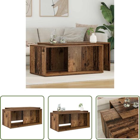 Couchtisch - Kaffeetisch Set 2 pcs Altholz Holzwerkstoff (1/5)