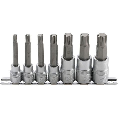 BGS juego de puntas de destornillador con cuadradillo interior de 10 mm (3/8") / 12,5 mm (1/2") perfil de cuña (para RIBE) M6 - M14 7 piezas - 5185 (1/2)